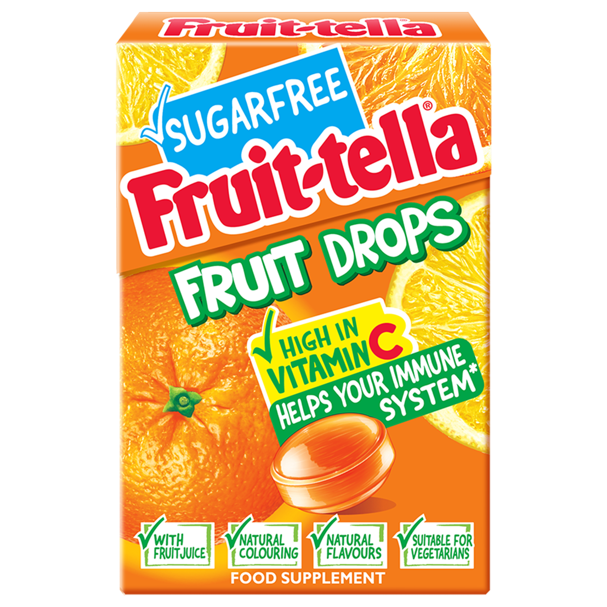 Sugar Free Fruit Drops Citrus Mix Hard Boiled Sweets 45g