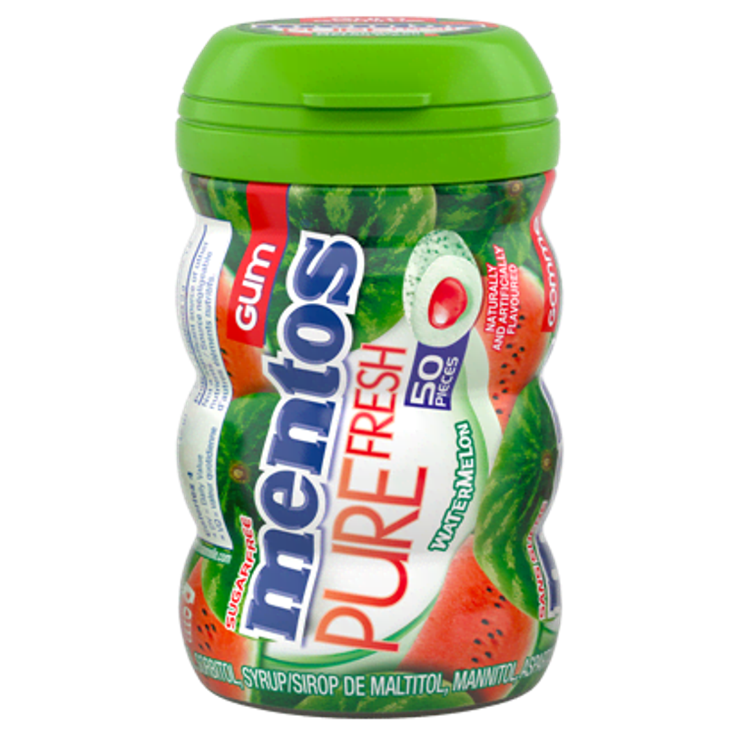 Mentos Pure Fresh Melon D’eau Bouteille, 50 Morceaux