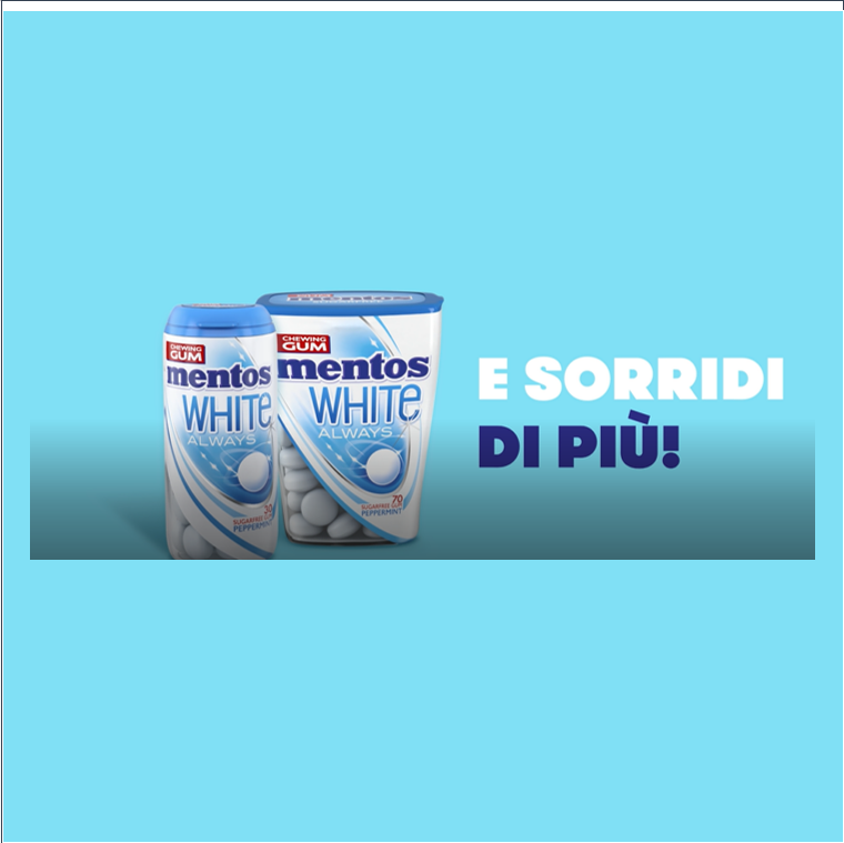 Mentos White Always campagna di comunicazione