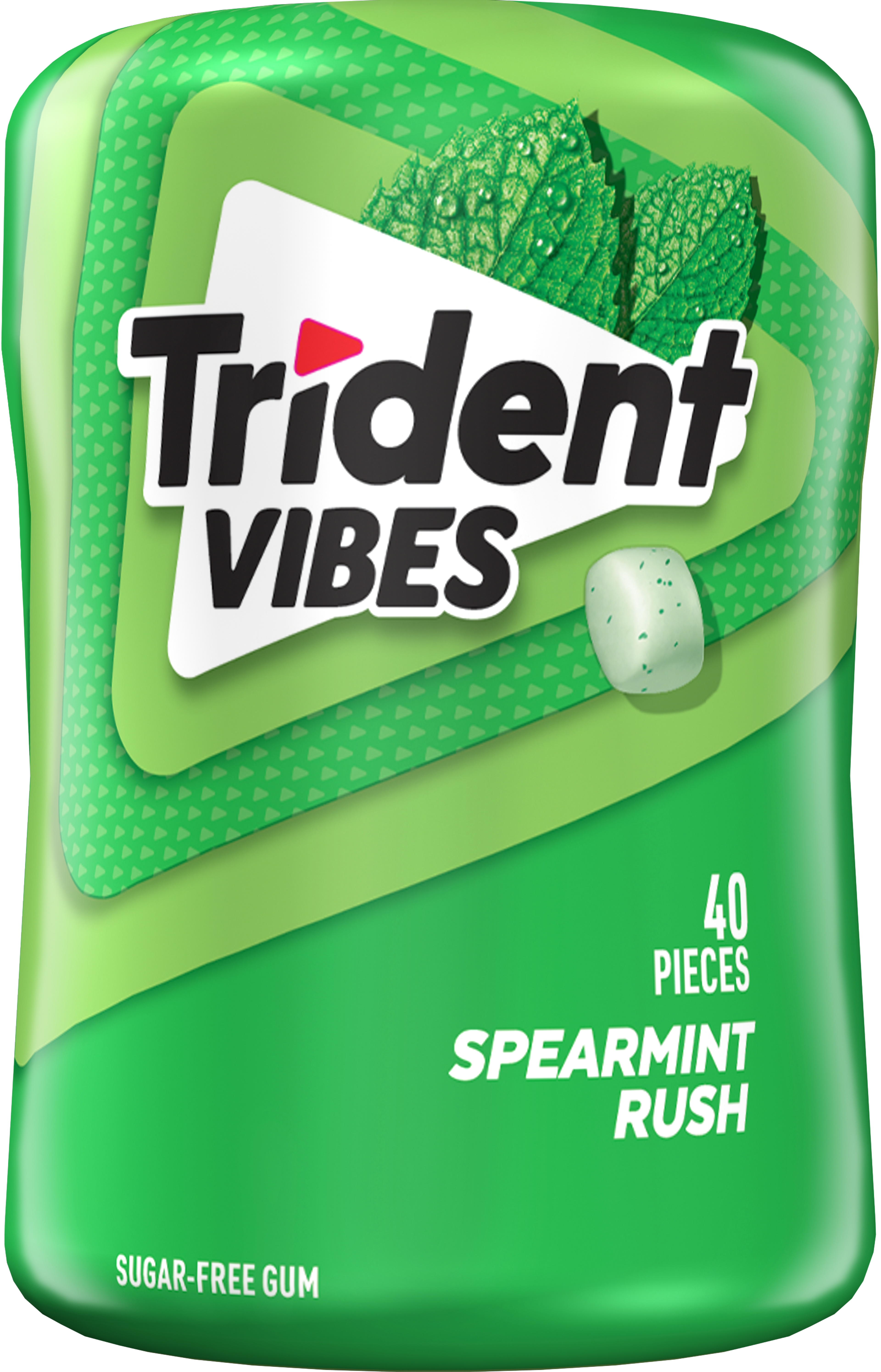 Trident Vibes Spearmint Rush Bottle, 40 Pieces