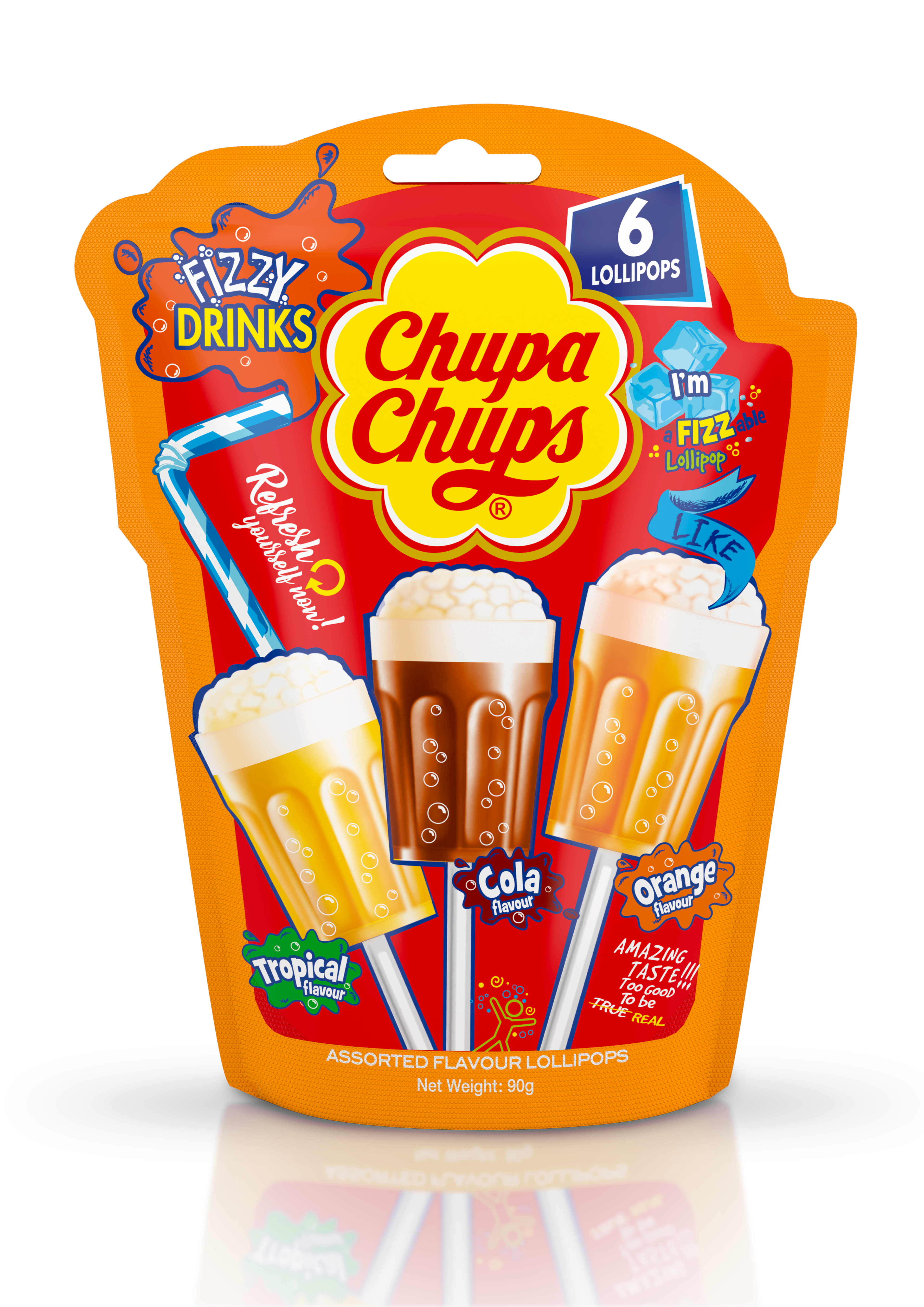 Fizzy Drink Lollipops 6 Piece Bag