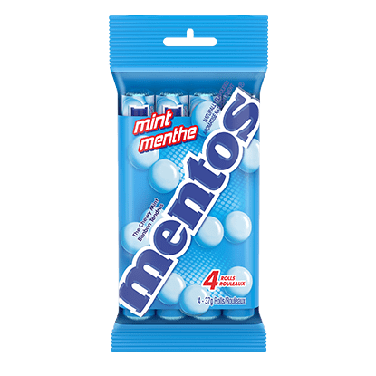 Mentos Chewy Mints Mint, 14 Pieces (Pack of 4)