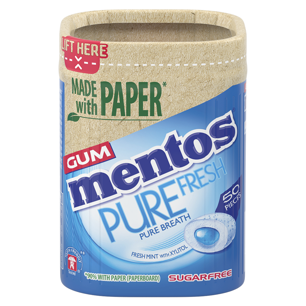Mentos Gum Pure Fresh Paperboard Freshmint