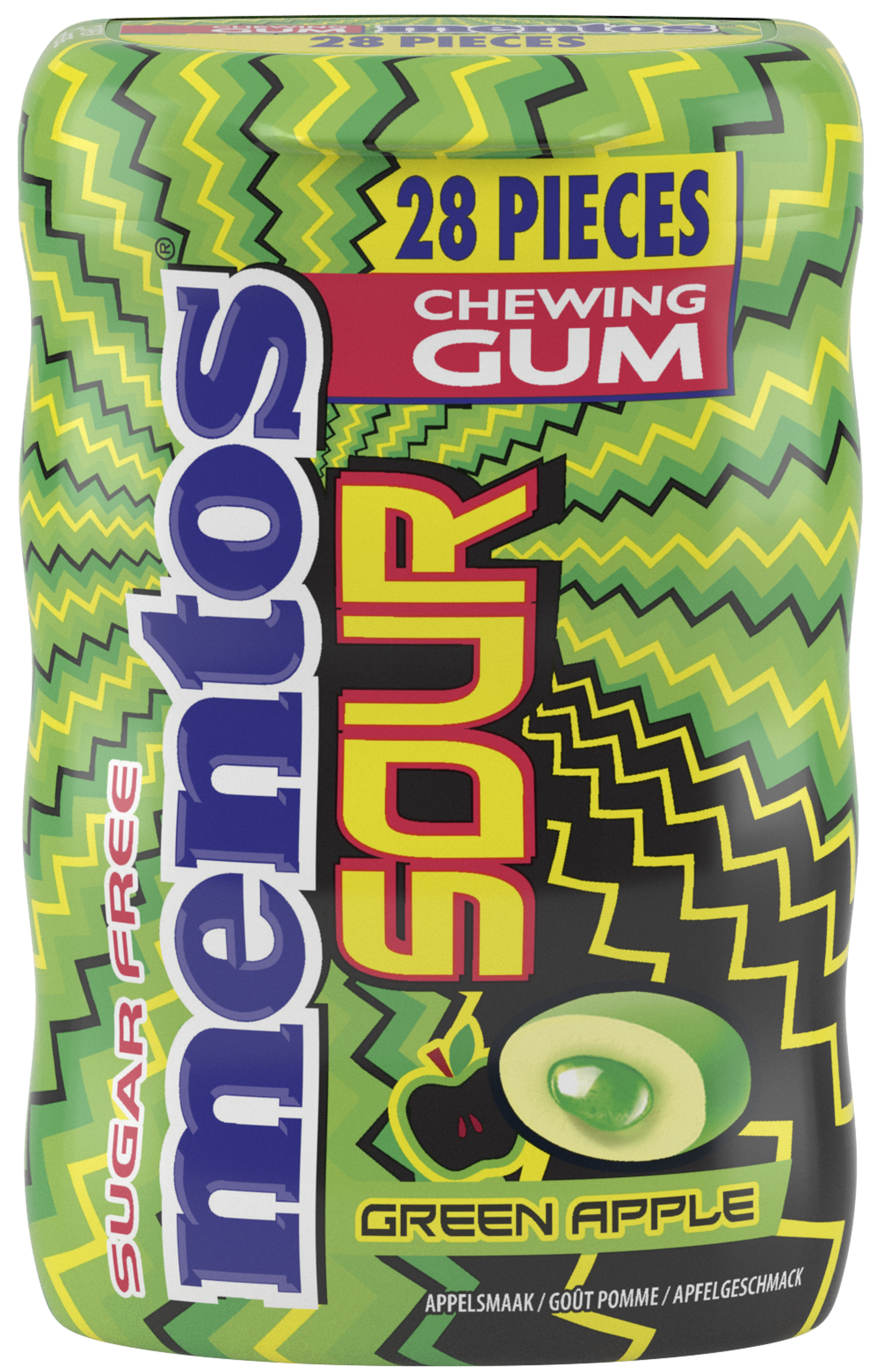 Mentos Sour Gum Green Apple