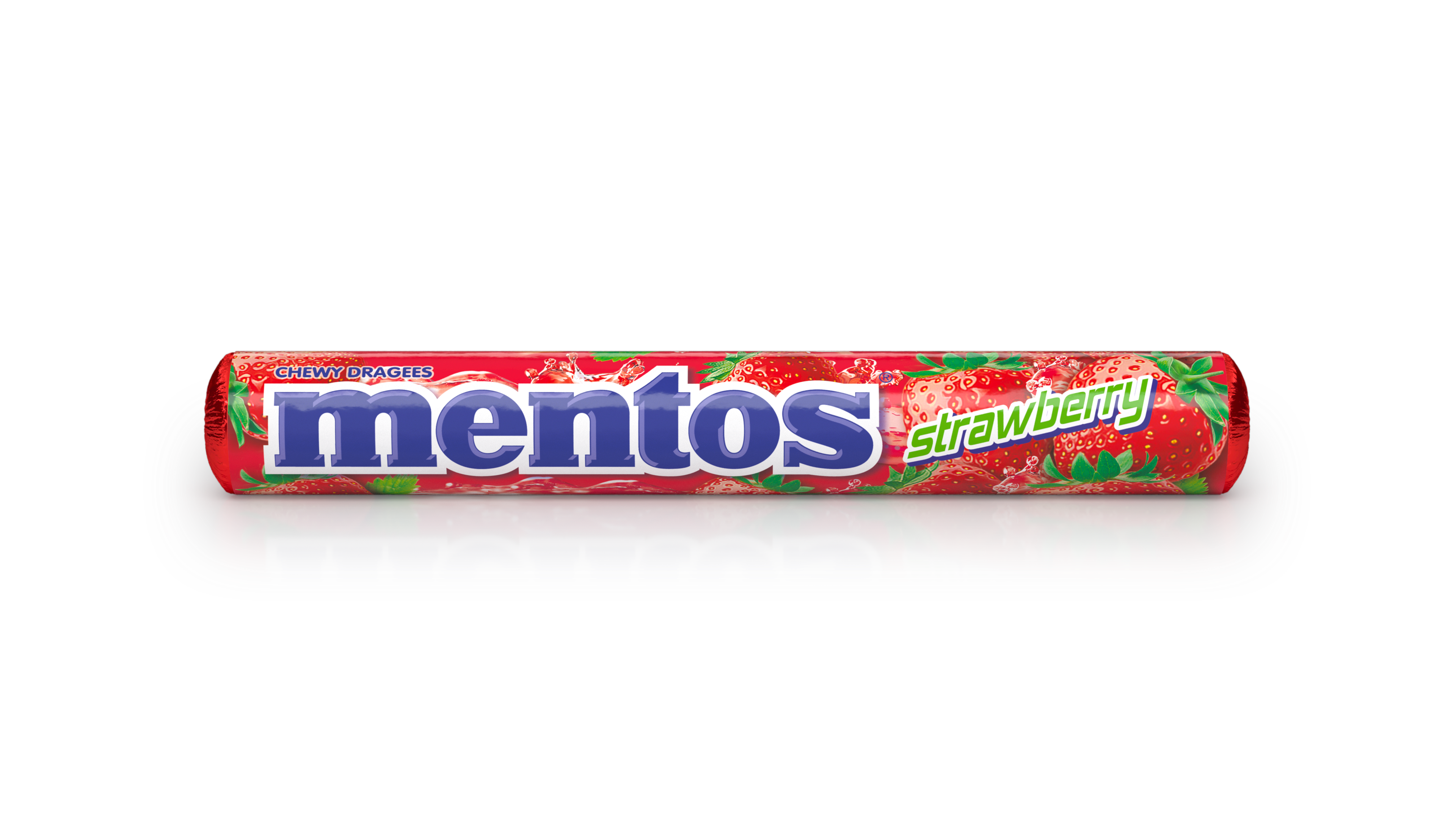 Mentos Candy Strawberry 14 piece roll