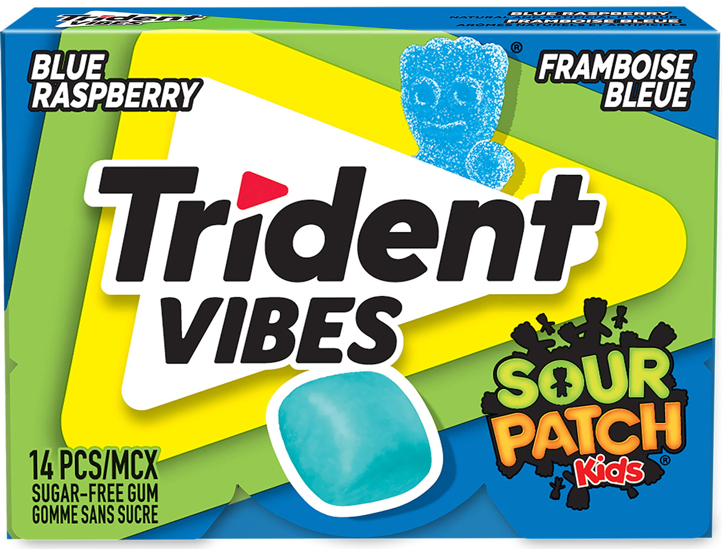 Trident Vibes, Blue Raspberry Clutch Pack, 14 Pieces