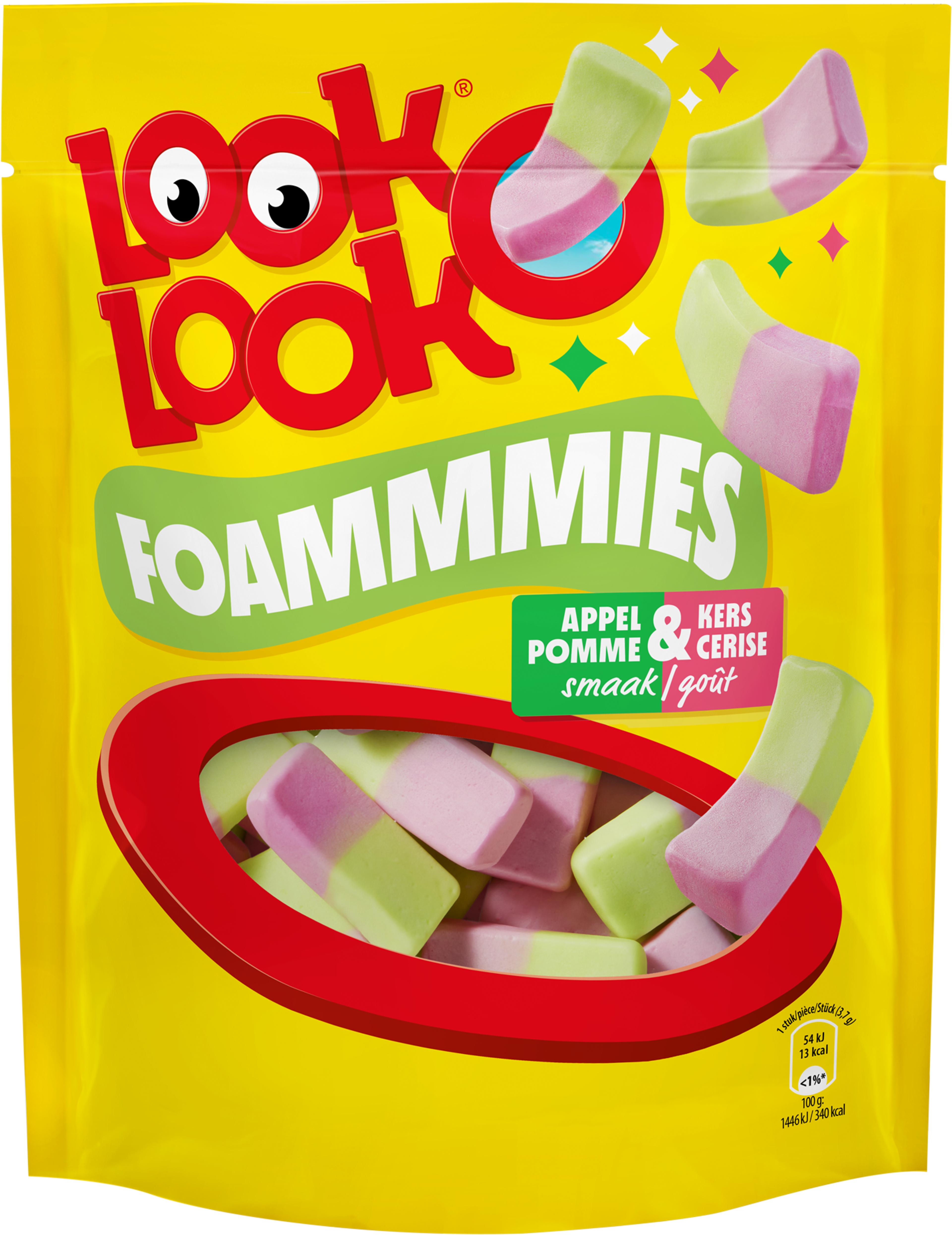 LOOK-O-LOOK FOAMMMIES ZOET APPEL - KERS