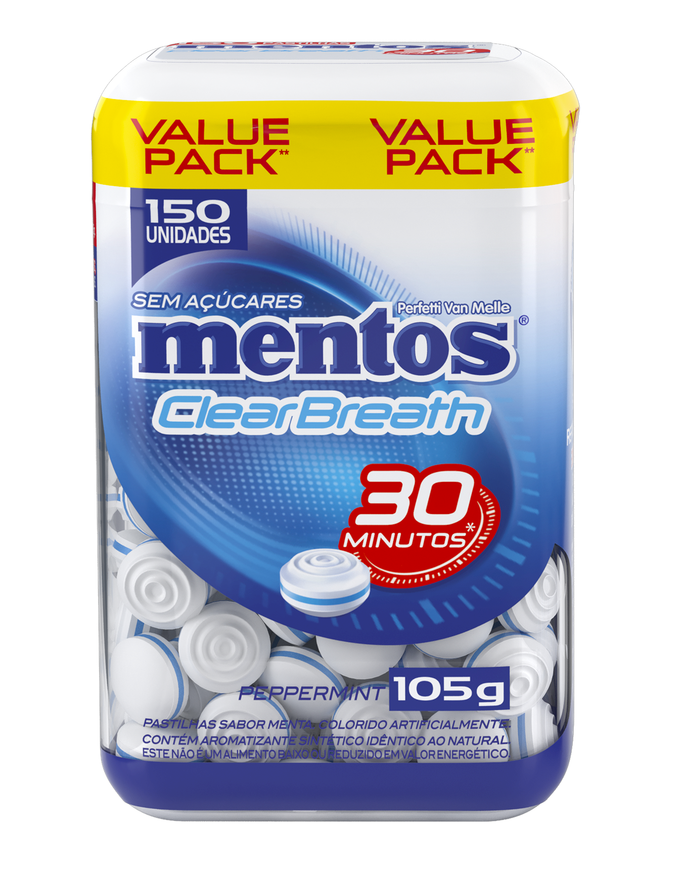 Mentos Clear Breath Peppermint Embalagem Econômica | Mentos Brazil