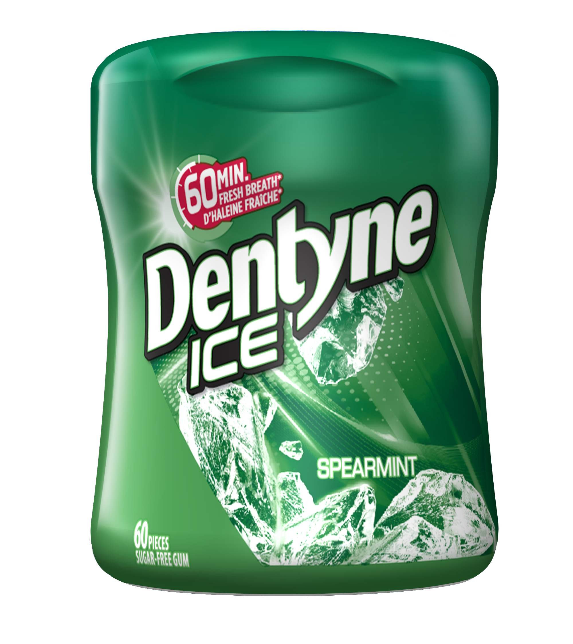 Dentyne Ice Spearmint Sugar-free Gum Bottle, 60 Pieces