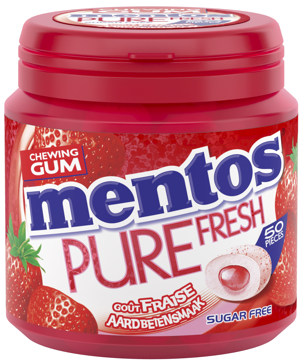 Mentos Gum Pure Fresh - Aardbei