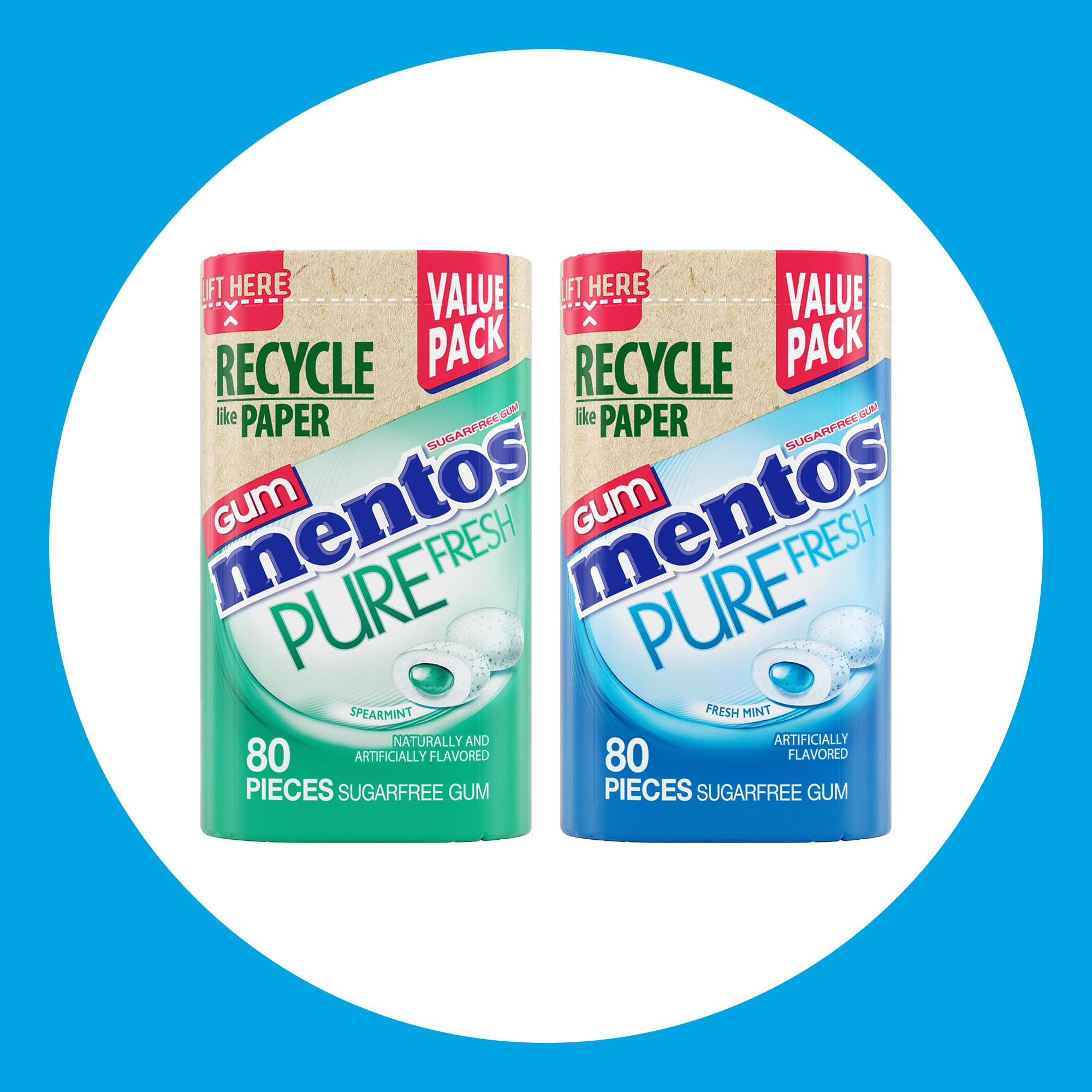 Mentos Gum Paperboard Bottle