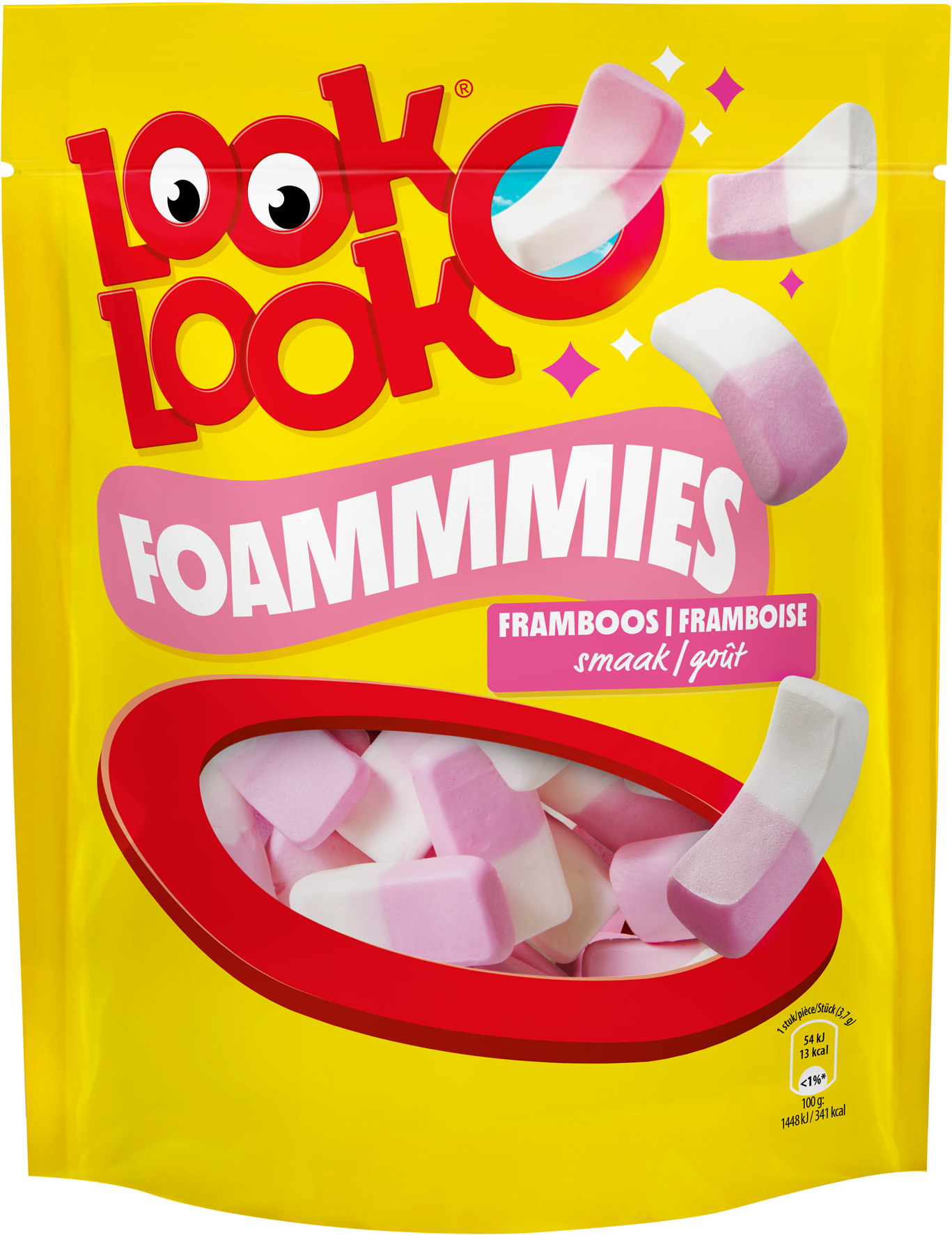 LOOK-O-LOOK FOAMMMIES ZOET FRAMBOOS