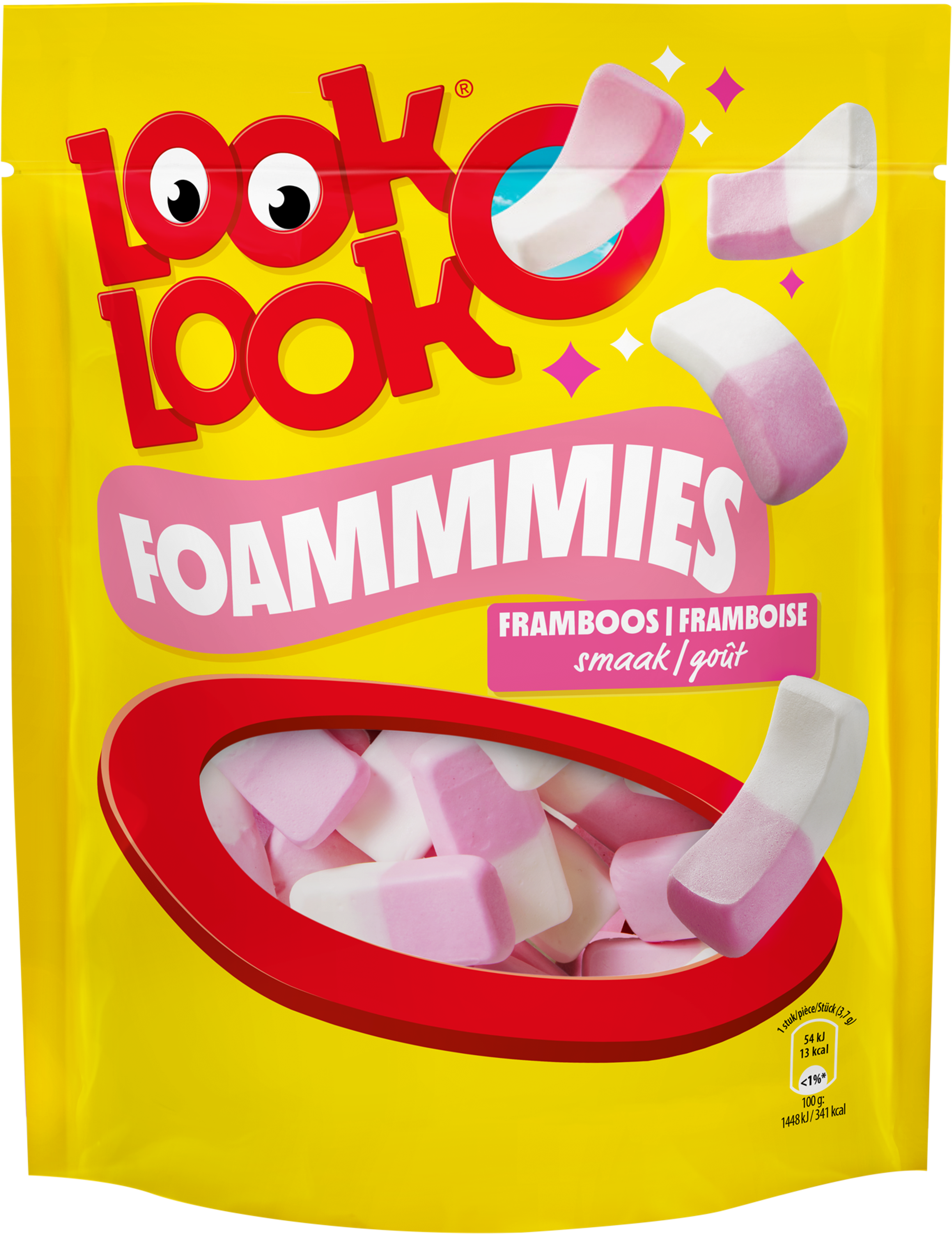 LOOK-O-LOOK FOAMMMIES ZOET FRAMBOOS