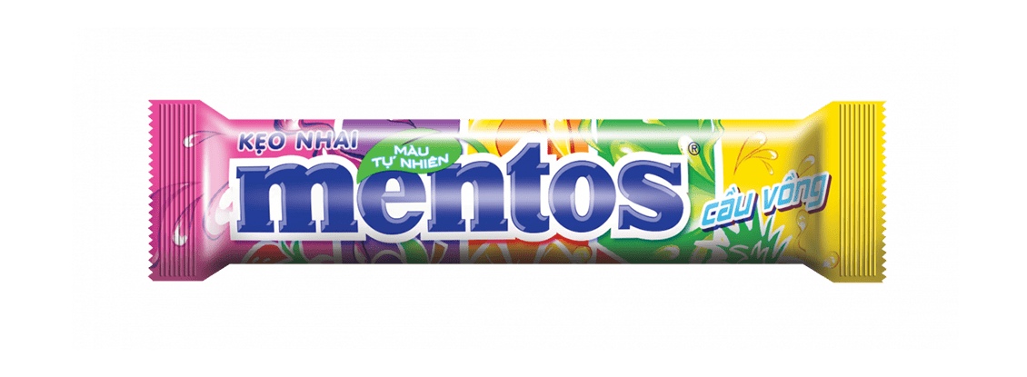 Kẹo Nhai Mentos Cầu Vồng hộp 16 thỏi