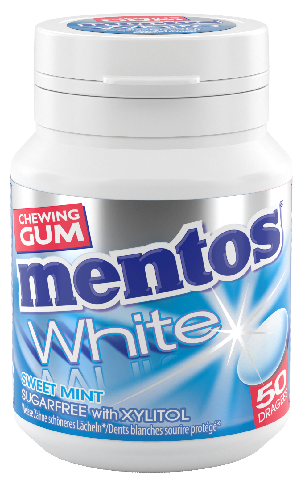 MENTOS GUM WHITE SWEET MINT