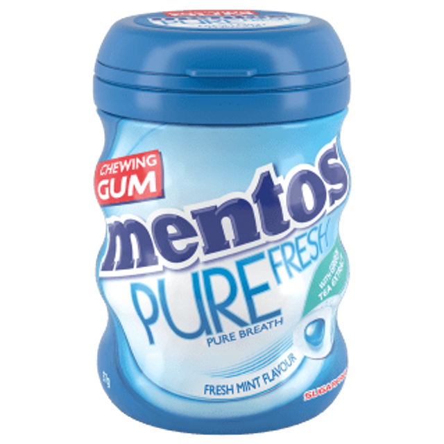 Mentos Pure Fresh Gum Fresh Mint Medium Curvy Bottle