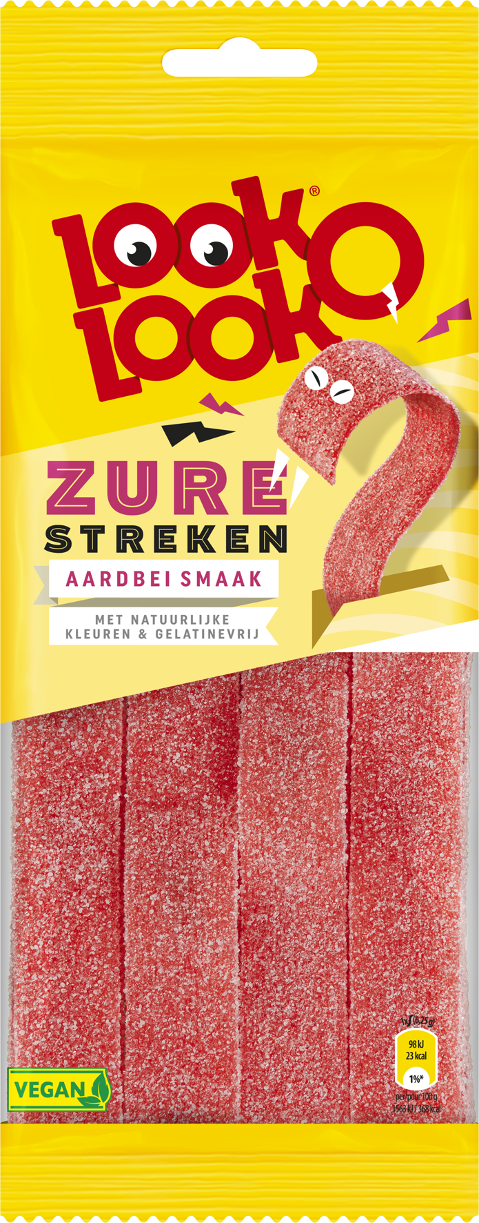 LOOK-O-LOOK ZURE STREKEN AARDBEISMAAK