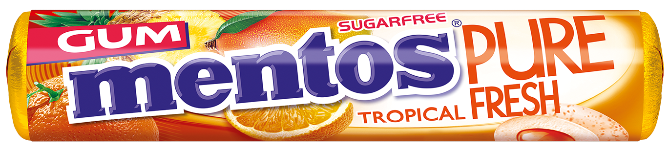 Mentos Pure Fresh Gum Tropical Roll