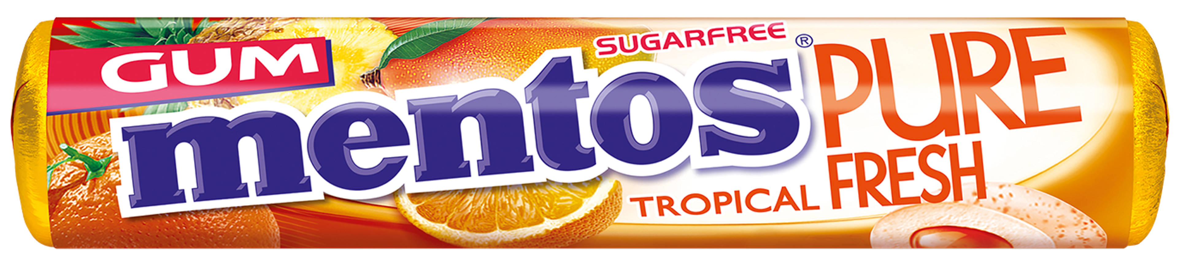 Mentos Pure Fresh Gum Tropical Roll
