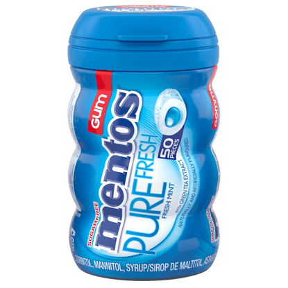 Mentos Pure Fresh Fresh Mint Bottle, 50 Pieces