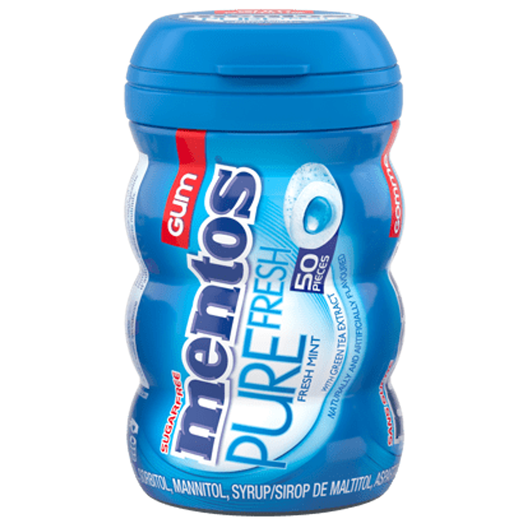 Mentos Pure Fresh Fresh Mint Bottle, 50 Pieces