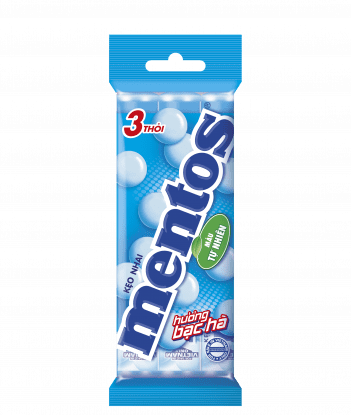 Kẹo Nhai Mentos Hương Bạc Hà gói 3 thỏi