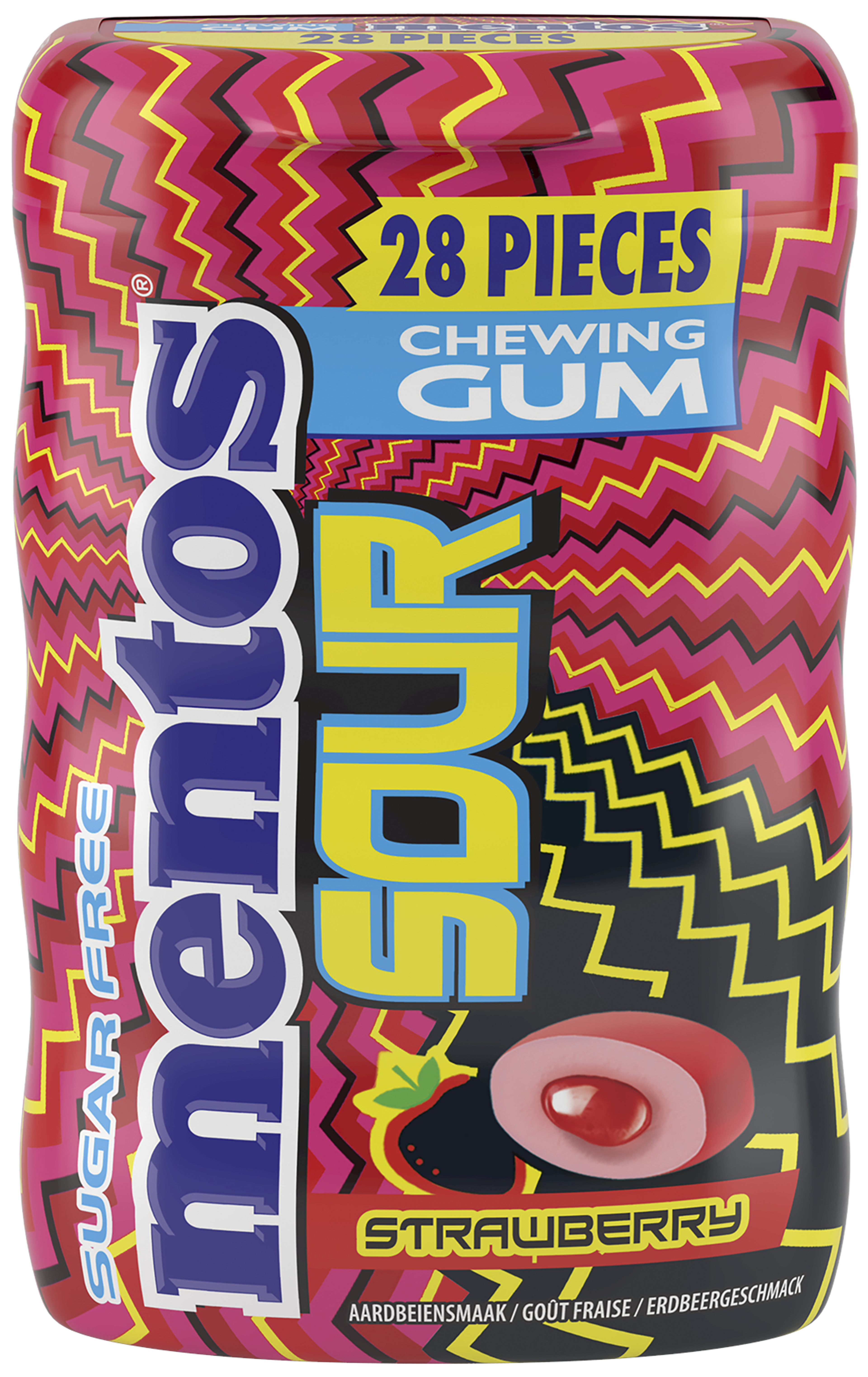 Mentos Sour Gum Strawberry