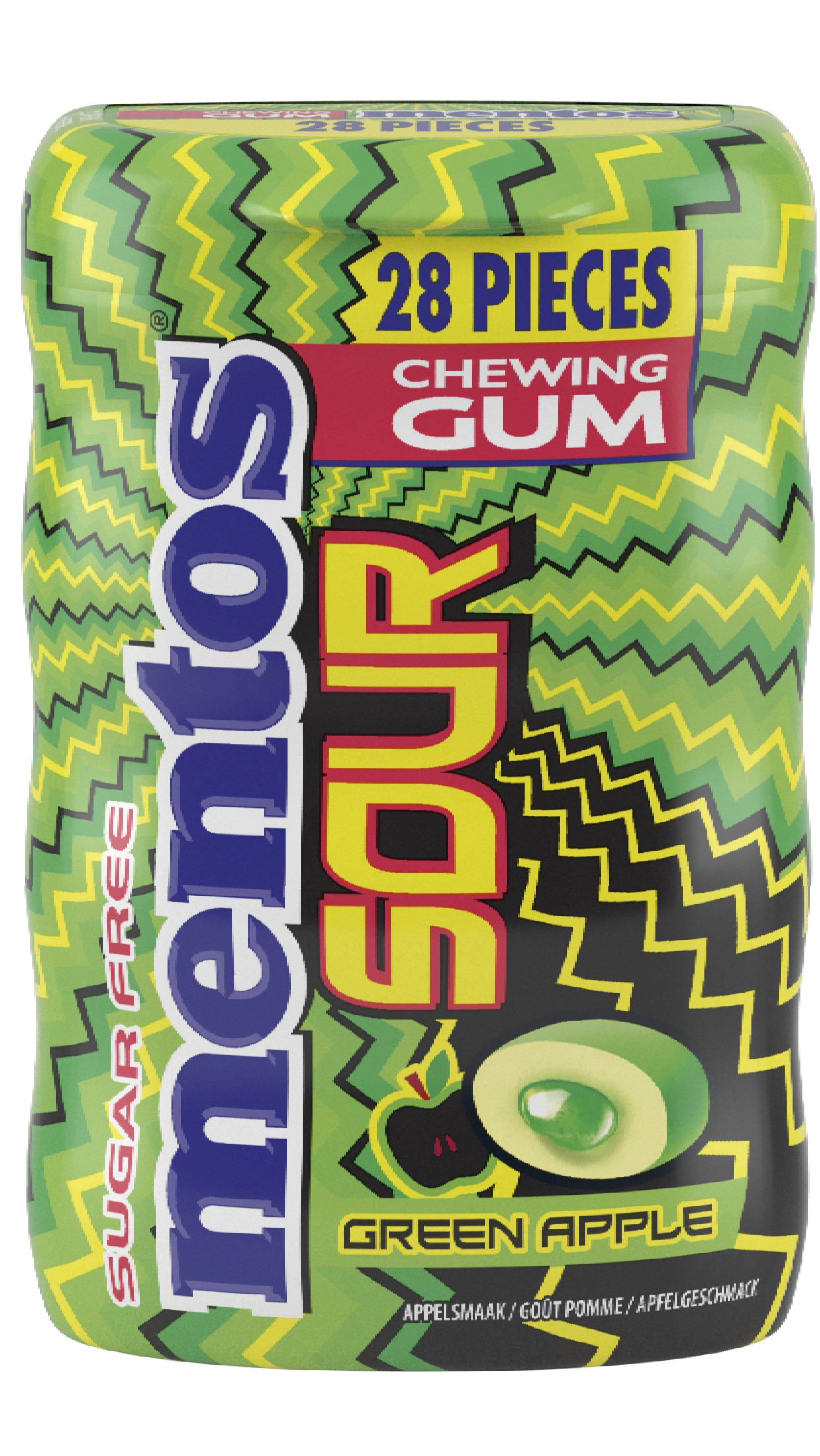 Mentos Sour Gum Green Apple