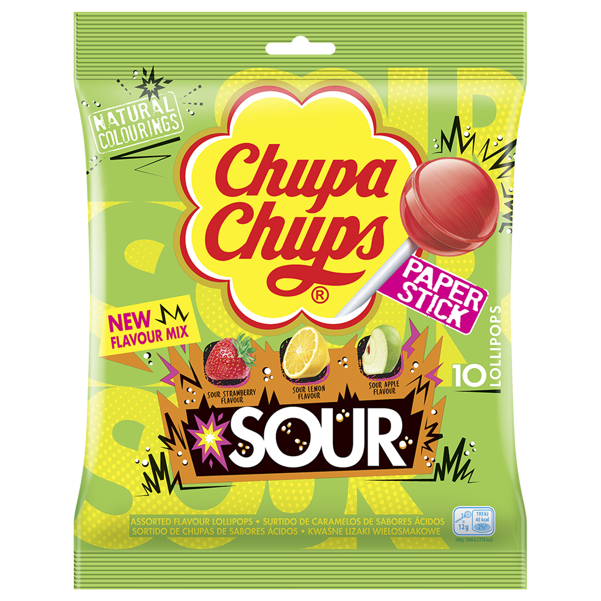 Chupa Chups Sour lízanky vrecko