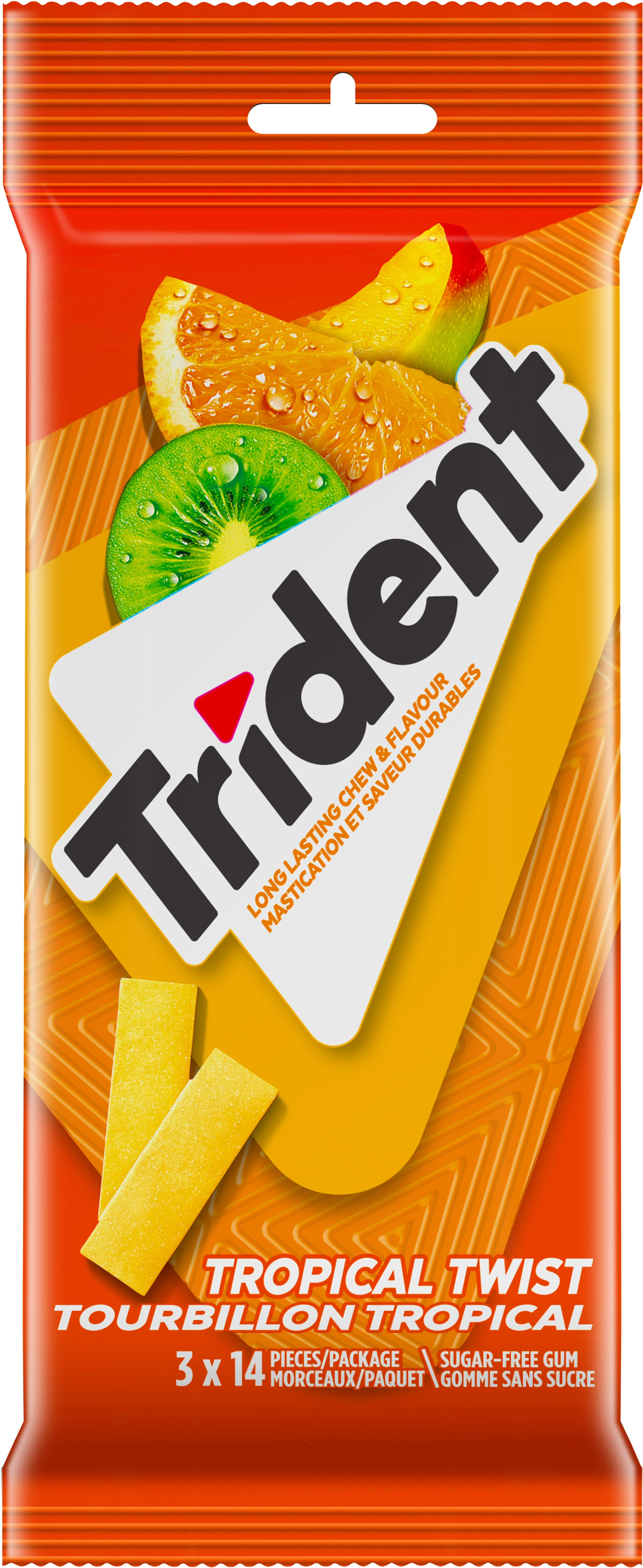 Trident Tropical Twist Multipack, 14 Pieces (Pack of 3)
