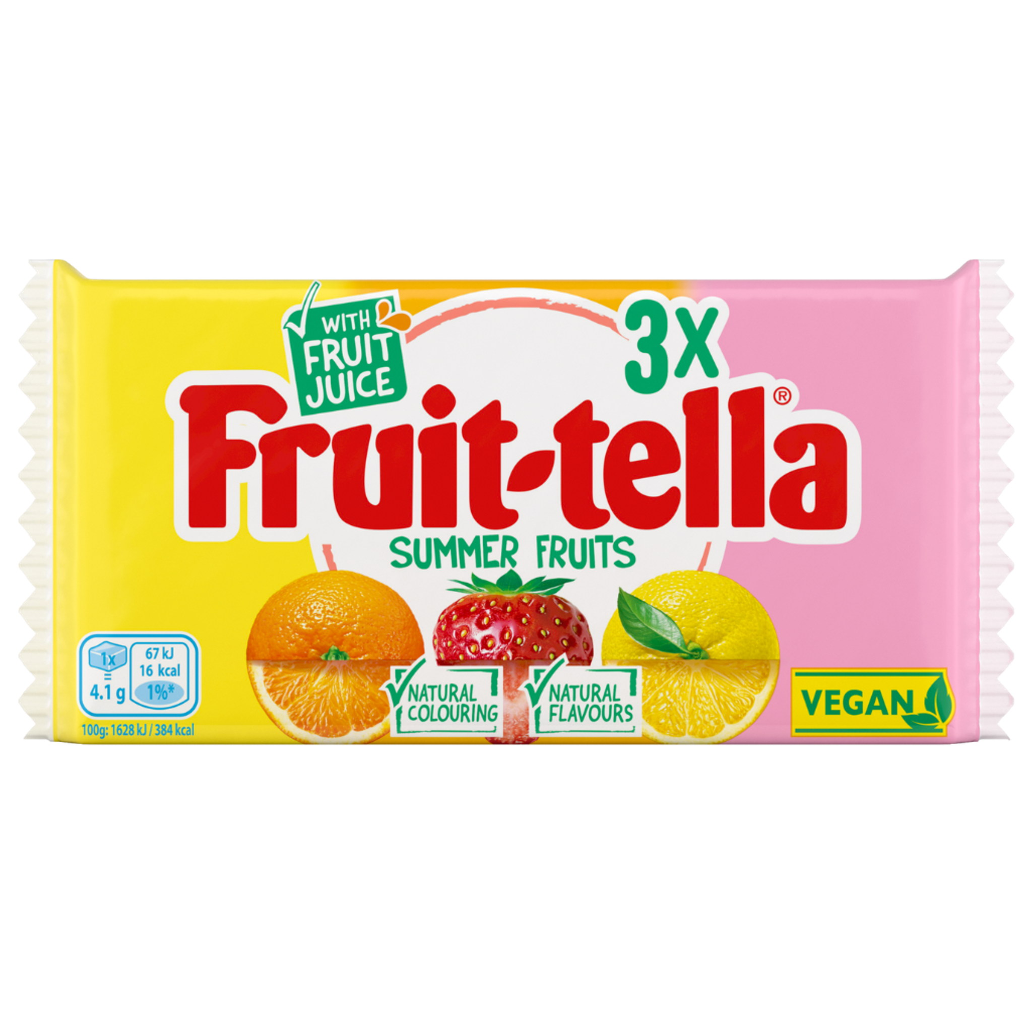 Summer Fruits Stick Soft Chew Sweets 3x41g