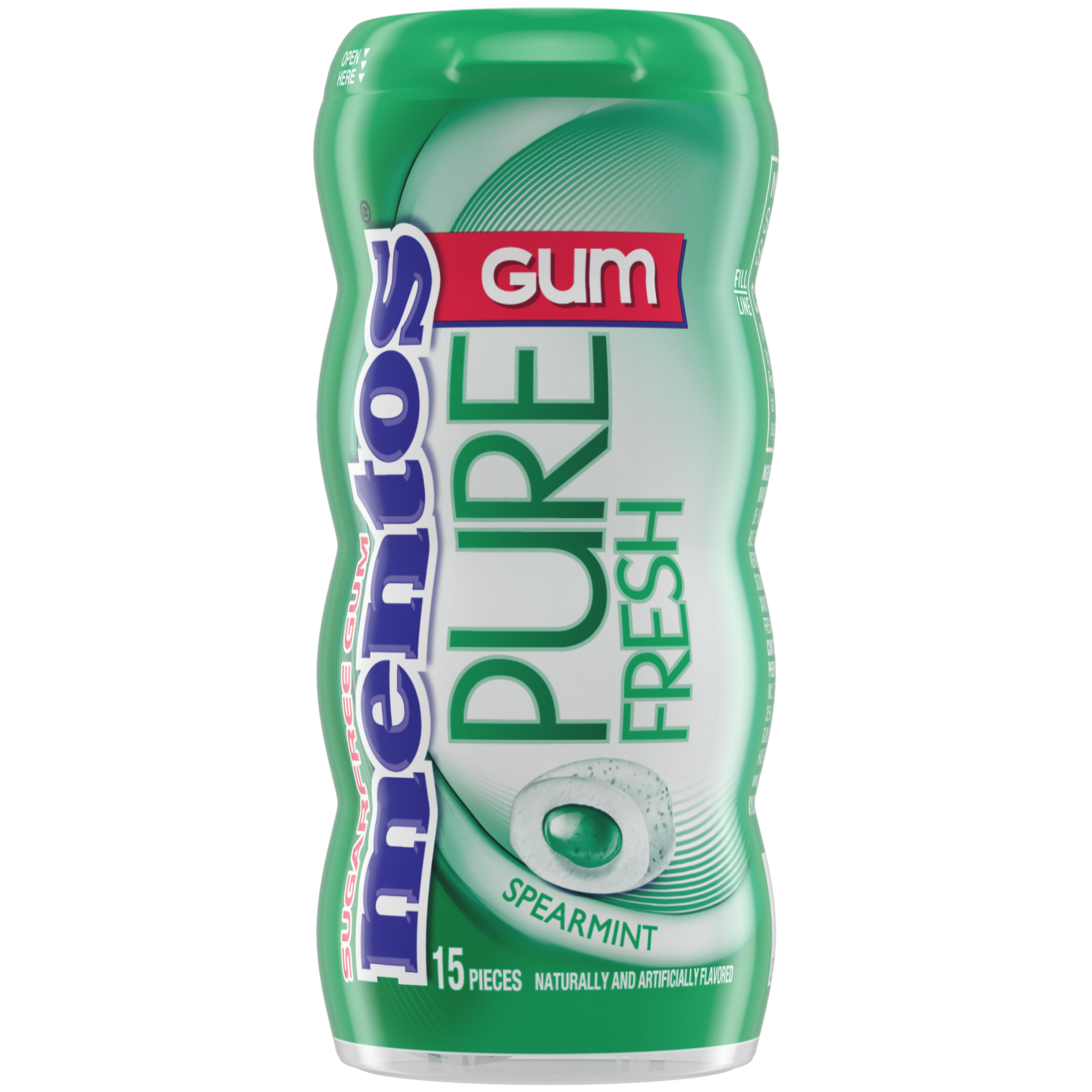 Mentos Pure White Gum Sweet Mint - 15pc Pocket Bottle | Mentos US