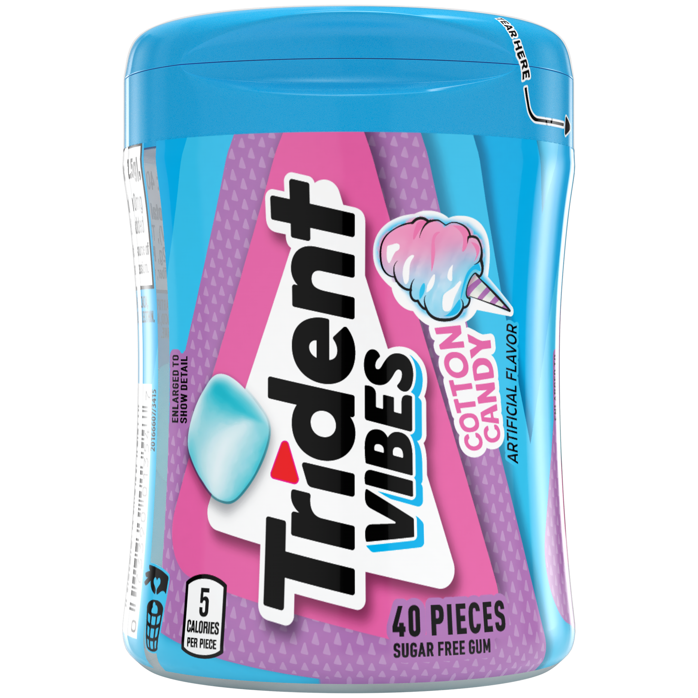 Trident Vibes Cotton Candy (40 pieces) | Trident US