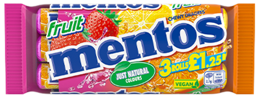 Mentos Fruit 3 Pack