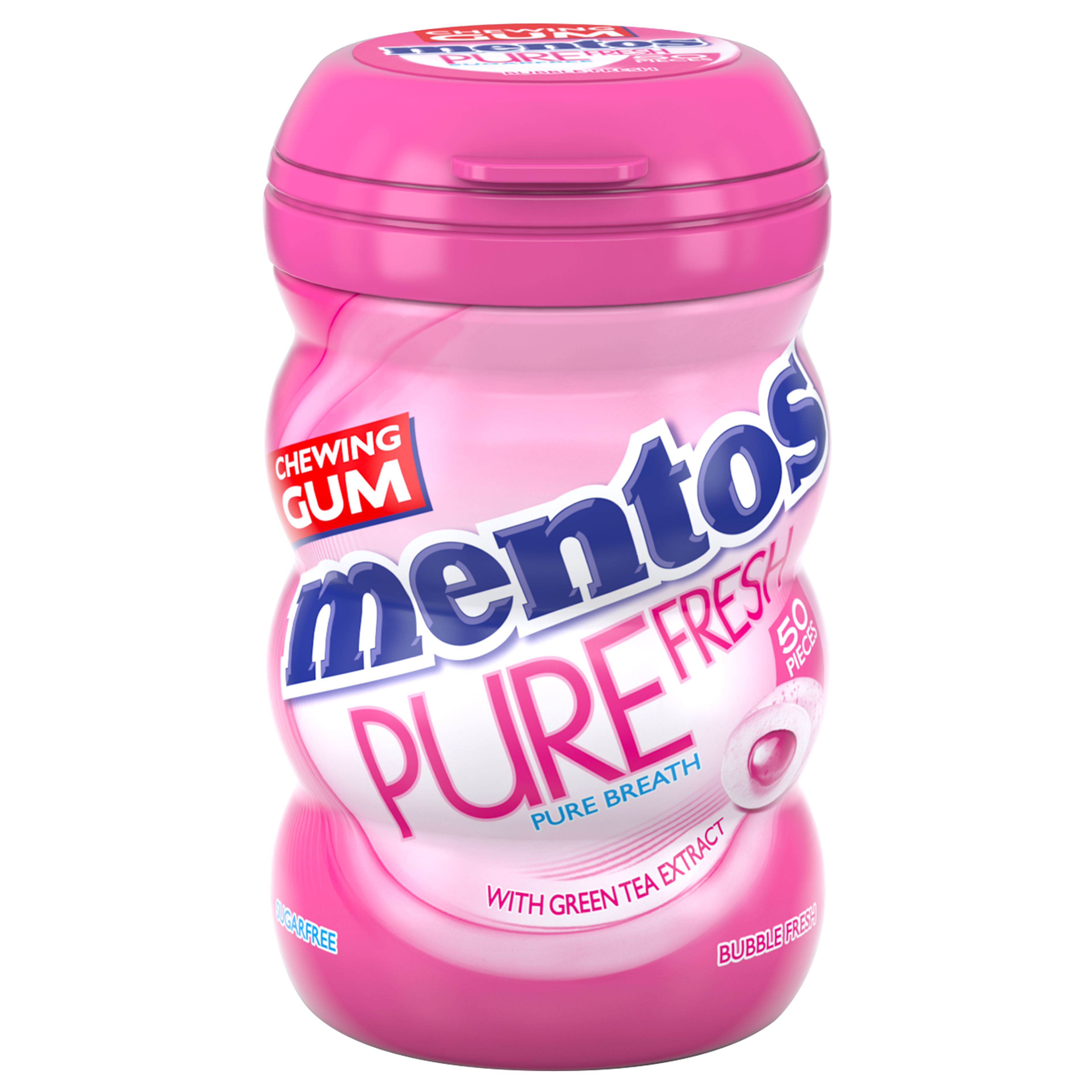 Mentos Gum Pure Fresh Bubble Fresh 50 pieces bottle