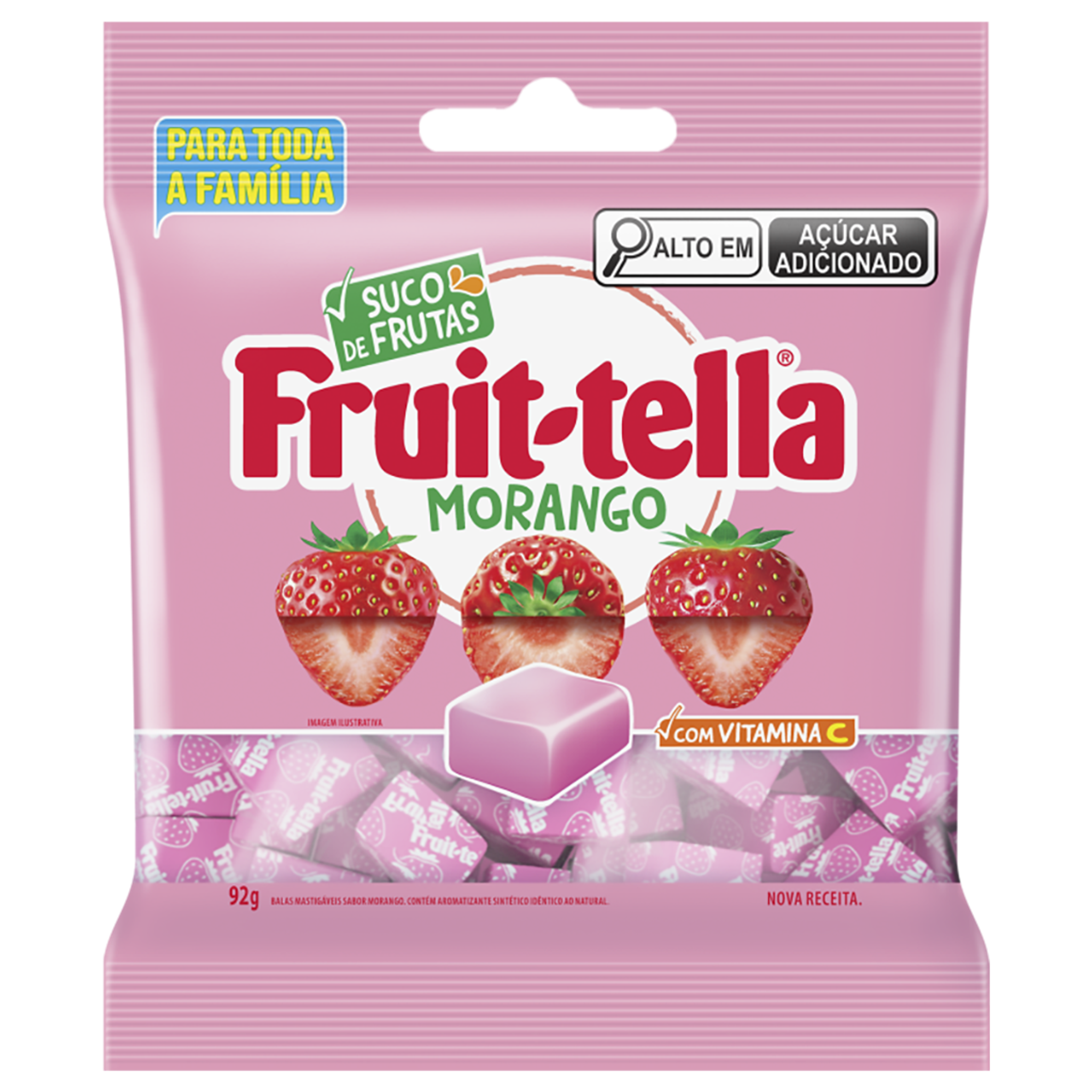 Fruittella Mastigável Morango 