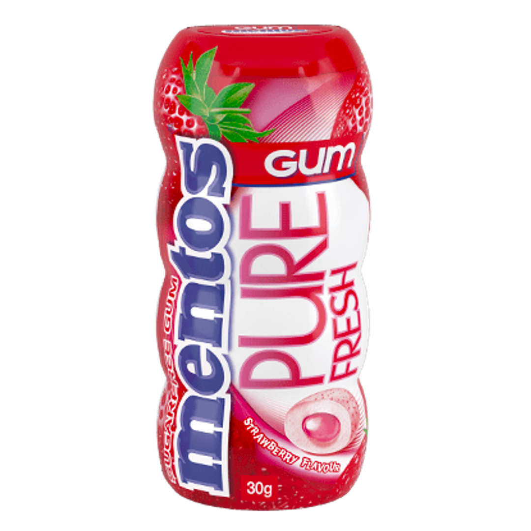 NEW Mentos Pure Fresh Strawberry Sugarfree Bottle