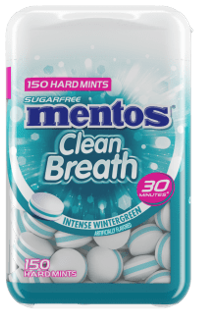 Mentos CleanBreath Mints Intense Wintergreen -150pc Bottle