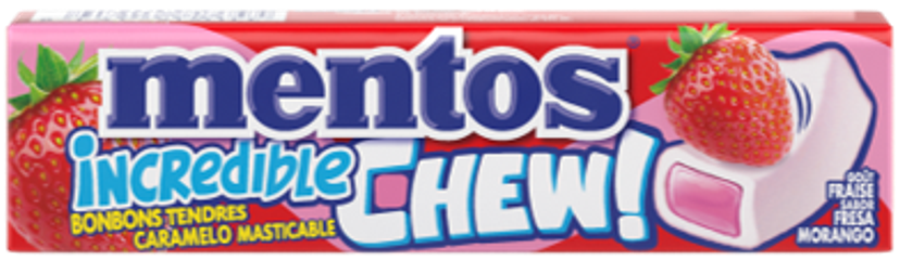 MENTOS INCREDIBLE CHEW FRAISE