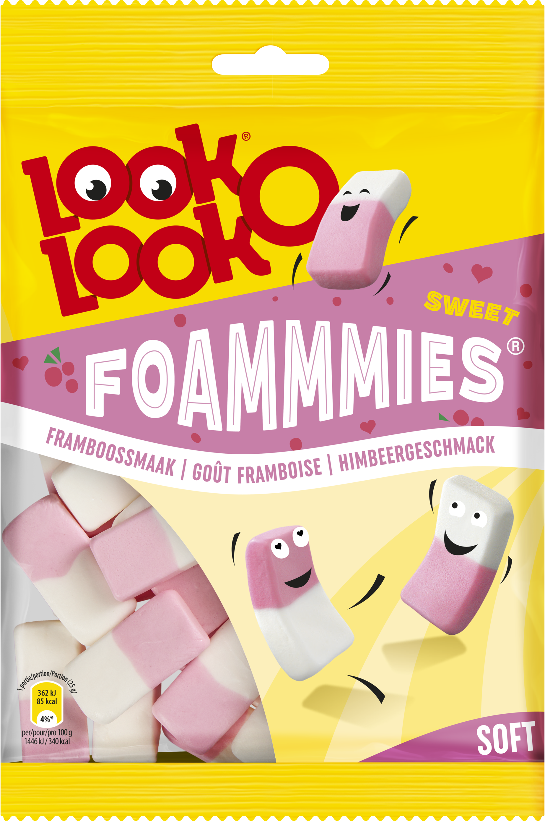 LOOK-O-LOOK FOAMMMIES ZOET FRAMBOOS