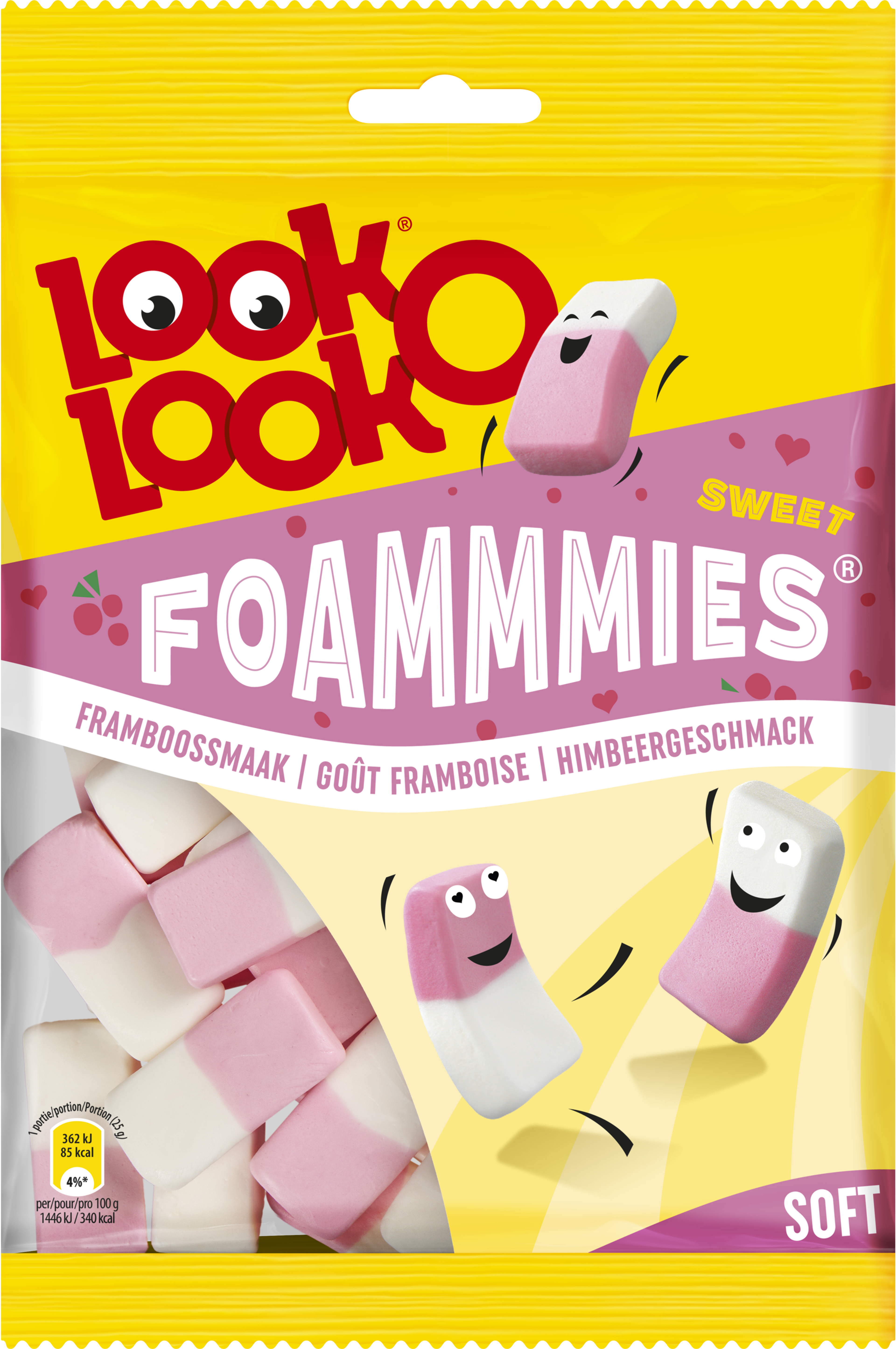 LOOK-O-LOOK FOAMMMIES ZOET FRAMBOOS