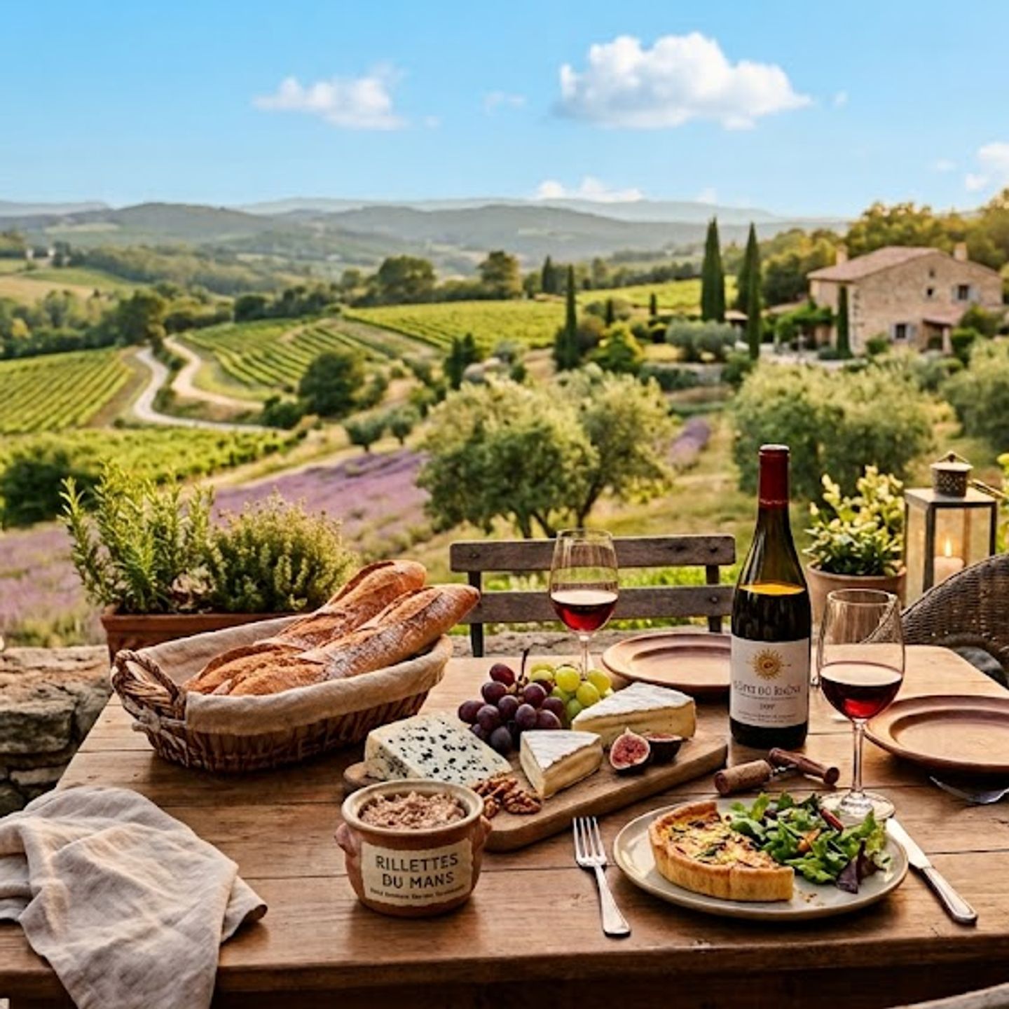 De culinaire Frankrijkbeleving in de natuur met Frans eten, wijn en rillettes du Mans