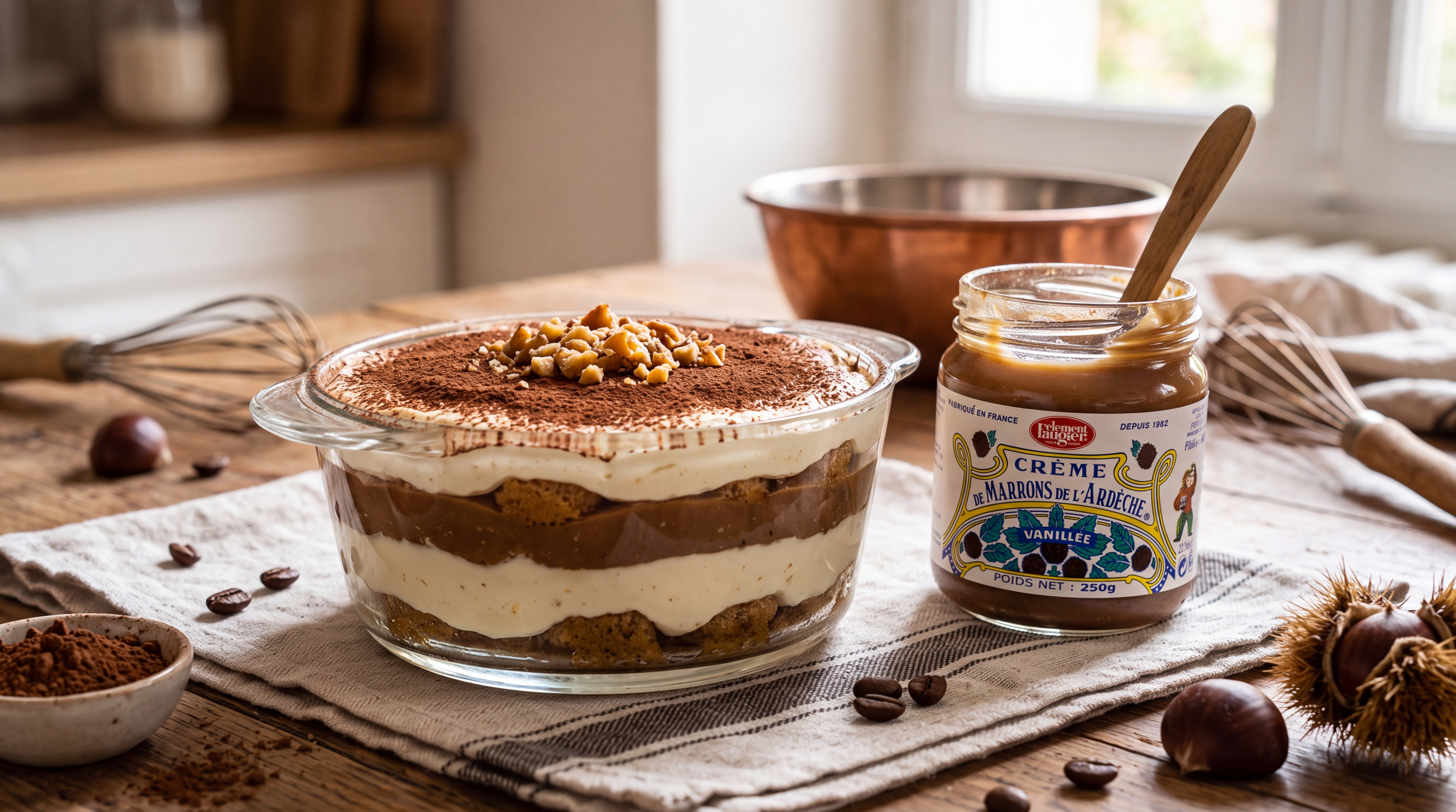 tiramisu aux marrons met crème de marrons Clément Faugier
