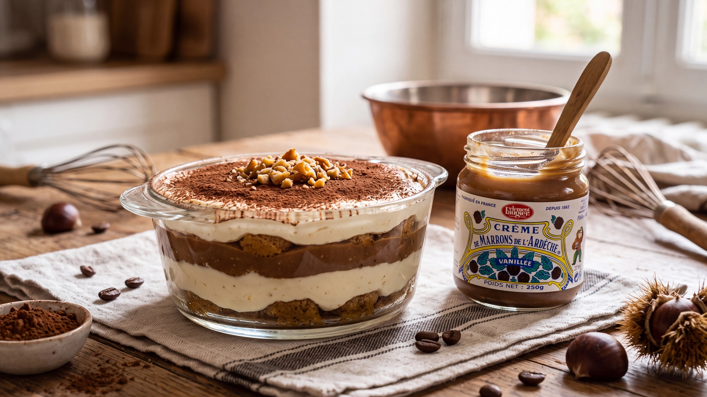 tiramisu aux marrons met crème de marrons Clément Faugier