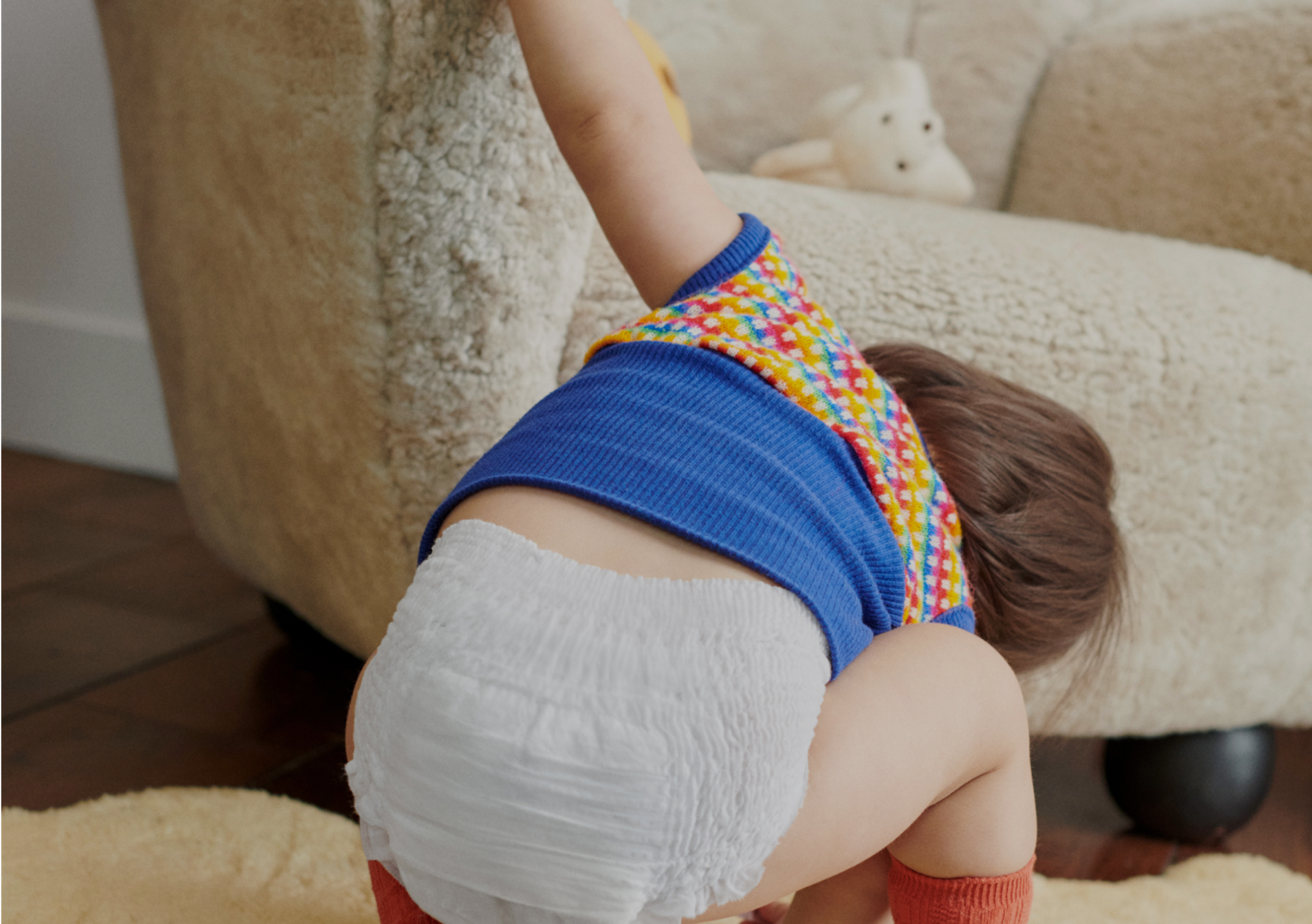 coterie diaper on baby
