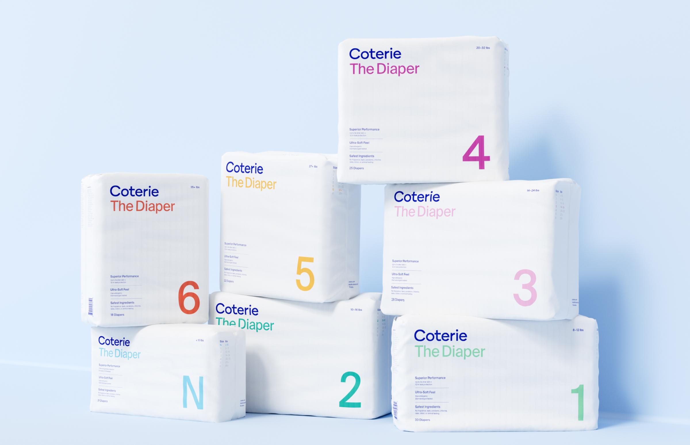 image of all coterie diaper packaging