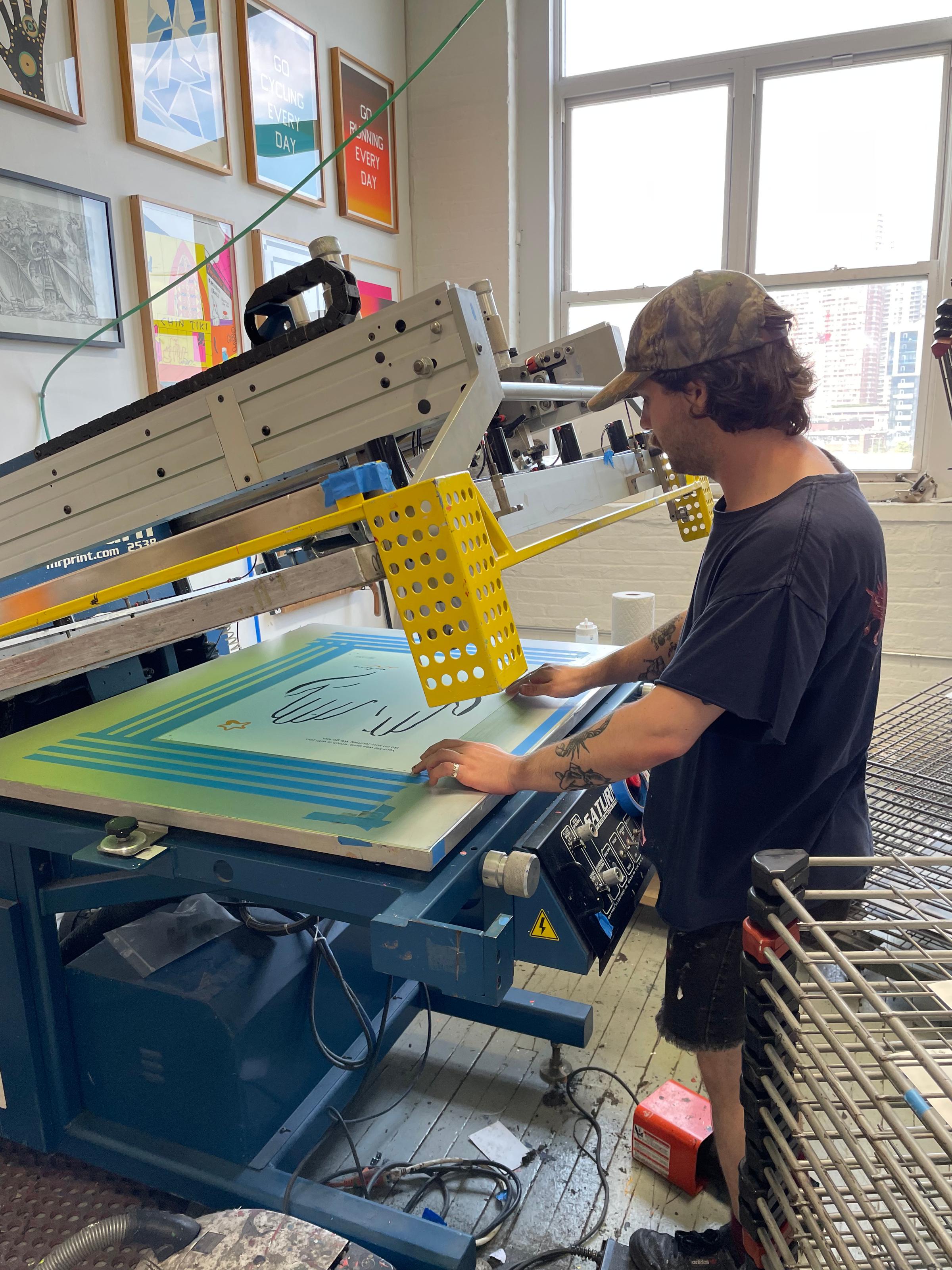 A behind the scenes look at the art print being produced in Brooklyn, NY.