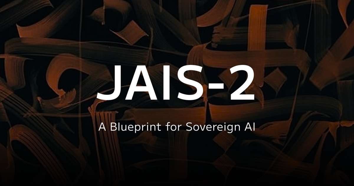 Jais 2:主權式AI的藍圖