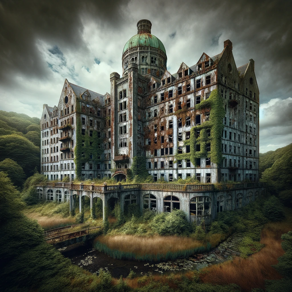 A decaying hospital