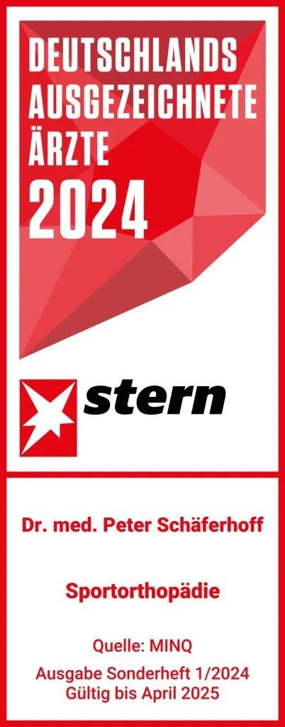 2024 Stern Top-Mediziner - Sportorthopädie